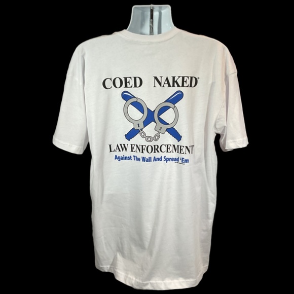 Coed Naked Law Enforcement Graphic Tee Shirt NWOT - Picture 2 of 7